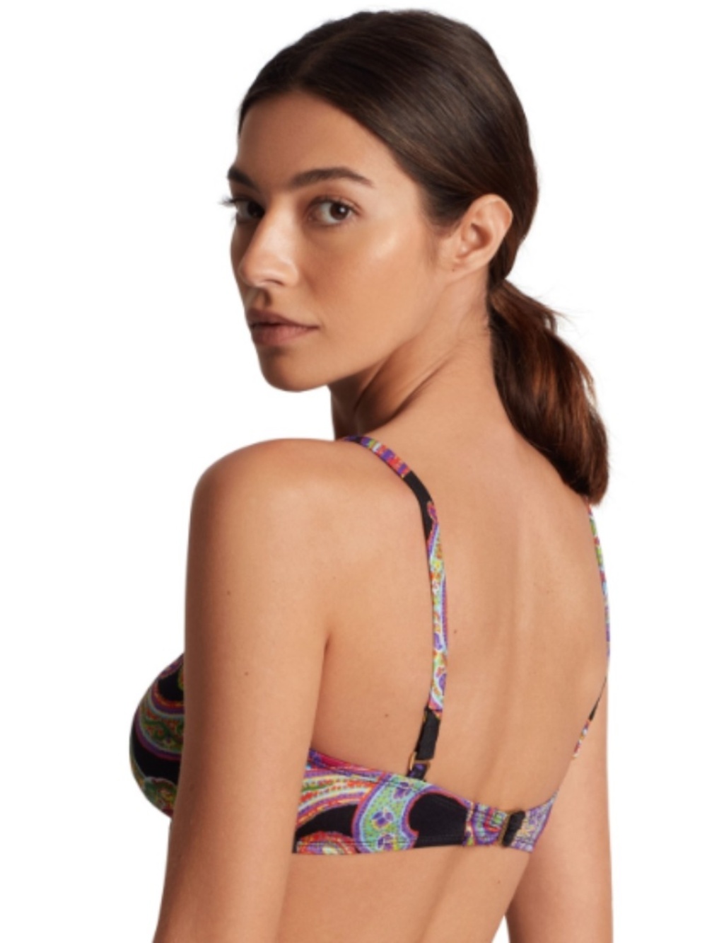 Lauren Ralph Lauren Women's Paisley-Print U-Wire Bikini Top Swim Size 12 12013 - Picture 3 of 3